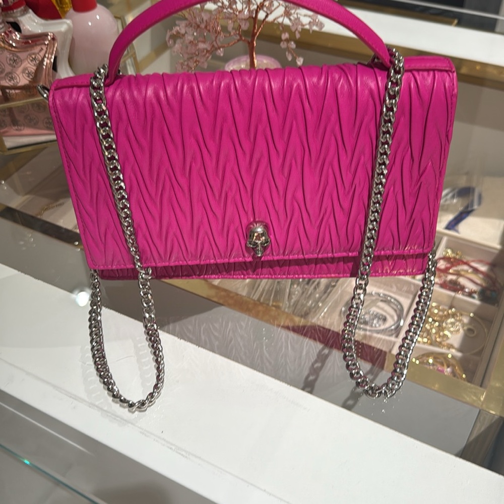 Pink Quilted Women's Bag Alexander MC Queen . - Picture 7 of 8